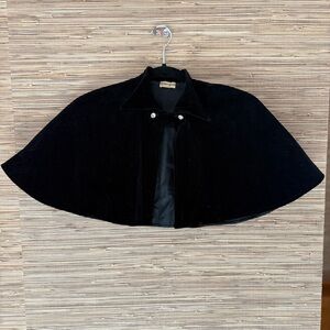 Vintage Neiman Marcus Black Cape with Button Details